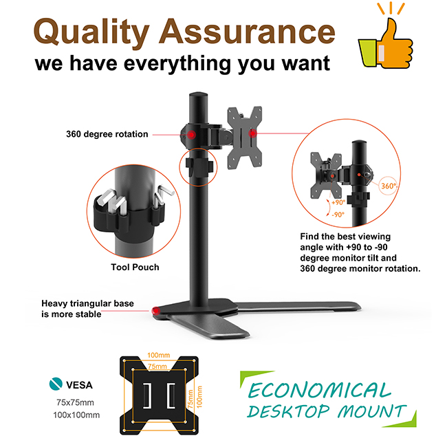 Heavy Free Single Monitor Stand Arm