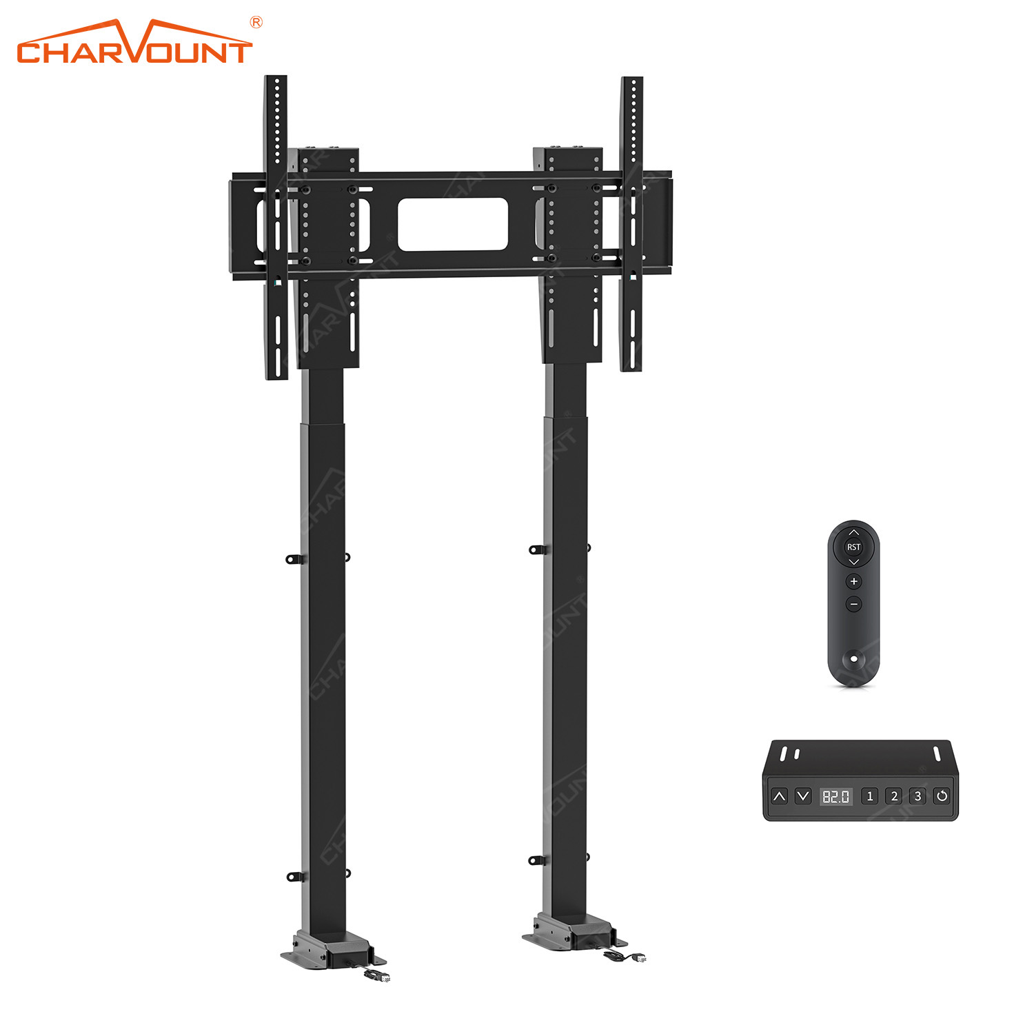 Dual-Motor Electric TV Lift Mechanism for 50–100 Inch TVs with Remote Control