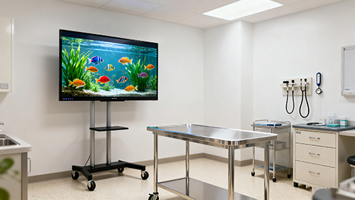 Small Vet Clinic TV Stands: Mobile Exam Racks, Wall Mounts