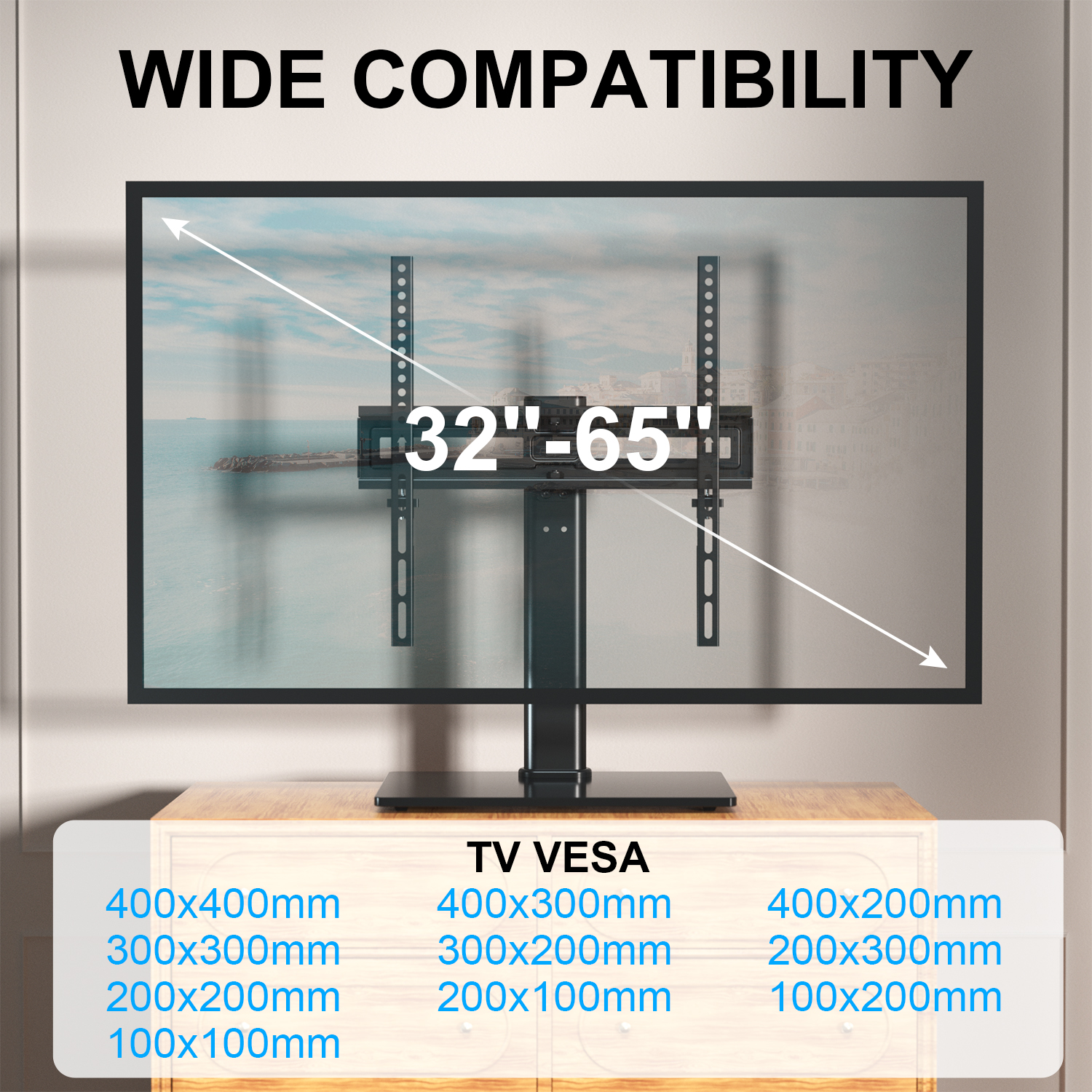 Tabletop Rotatable TV Table Mount