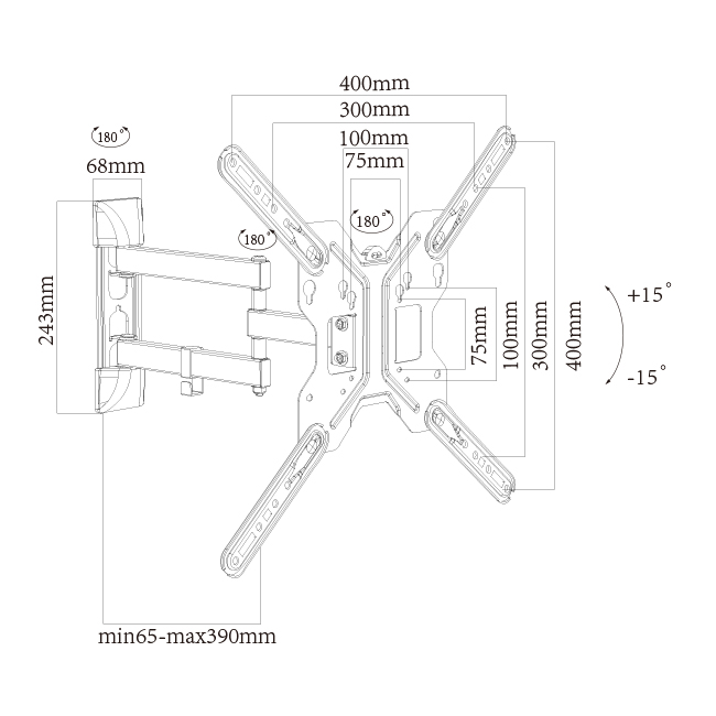 Economical 180 Degree TV Mount