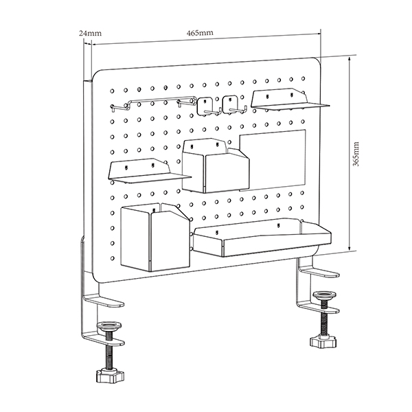 PEGBOARD FOR GAMING DESK ORGANIZER SET DIY DISPLAY