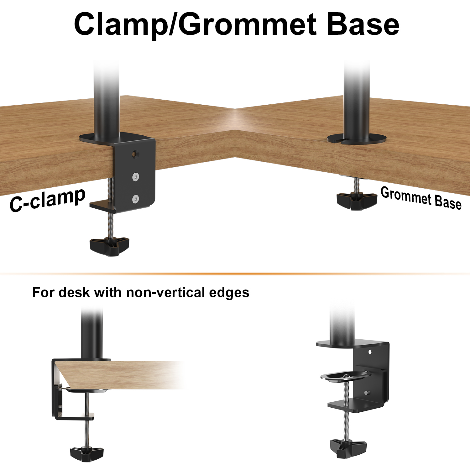 Monitor Arm 4 Screens Quad Multi Monitor Stand Mount Bracket