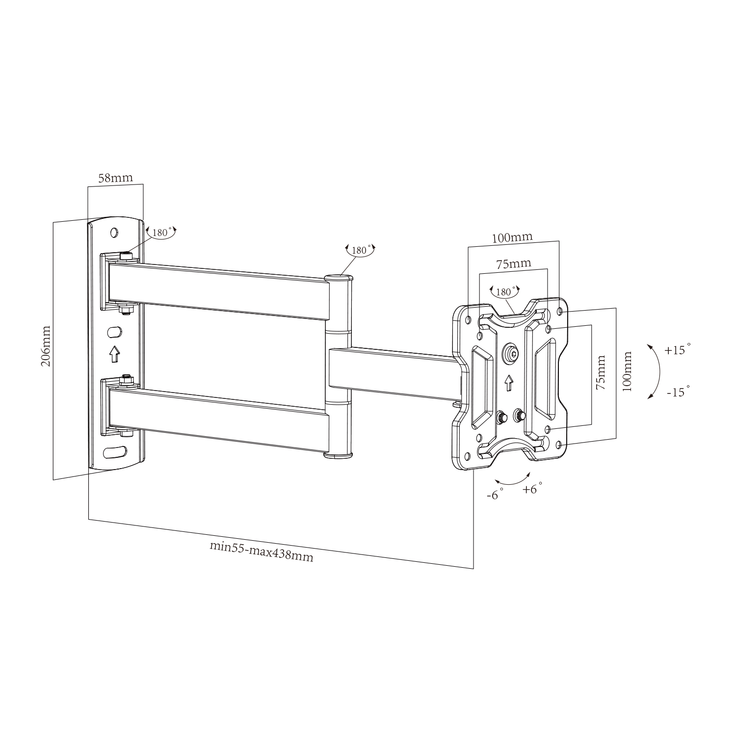 Factory Wholesale TV Wall Bracket Max VESA 100*100mm