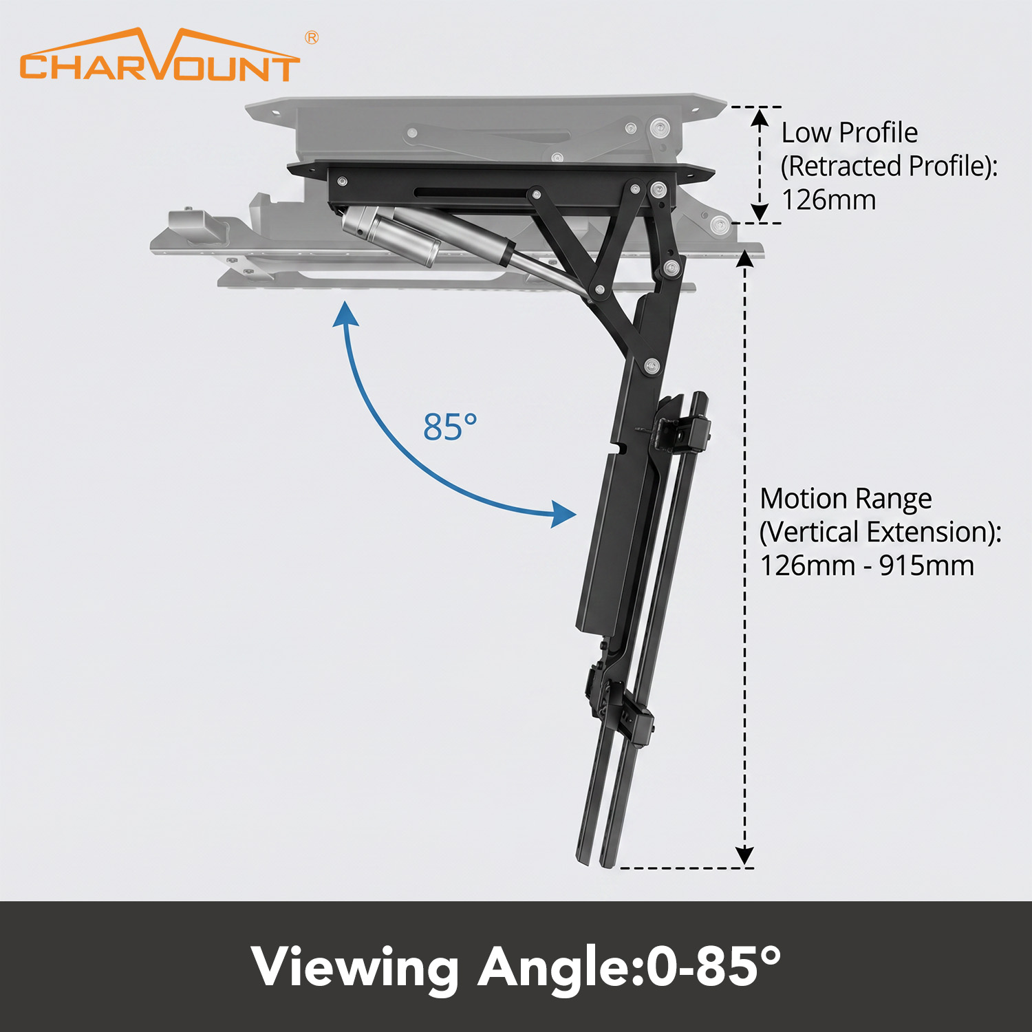Motorized Ceiling TV Mount for 32 to 75 Inch TVs with Remote Control Motorized Ceiling TV Mount for 32 to 75 Inch TVs with Remote Control
