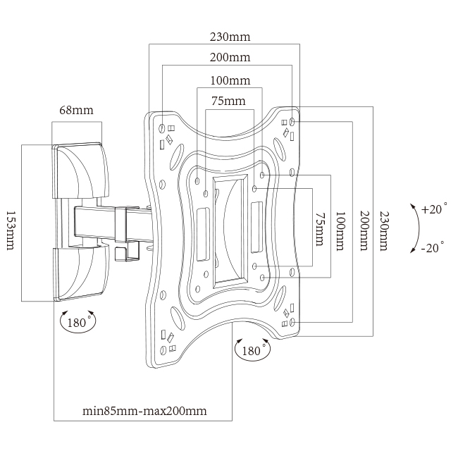 Exquisite Long Extension Lcd Tv Mount