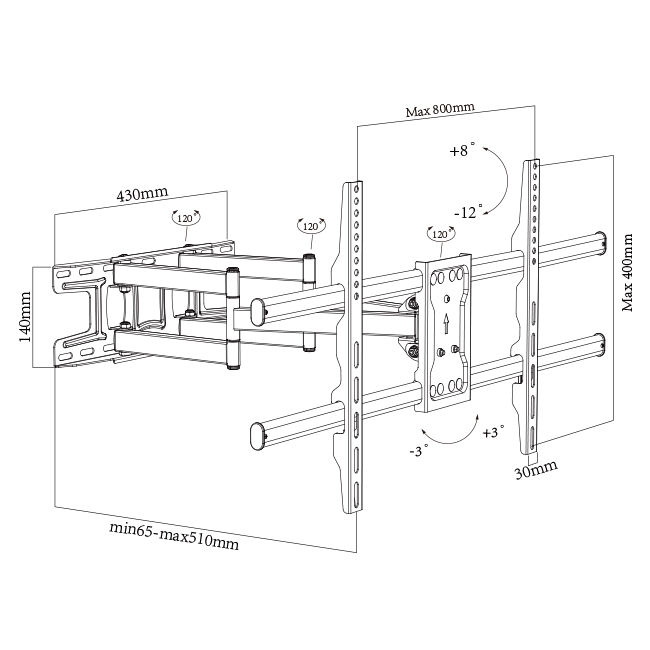 Heavy-duty Movable Tv Bracket