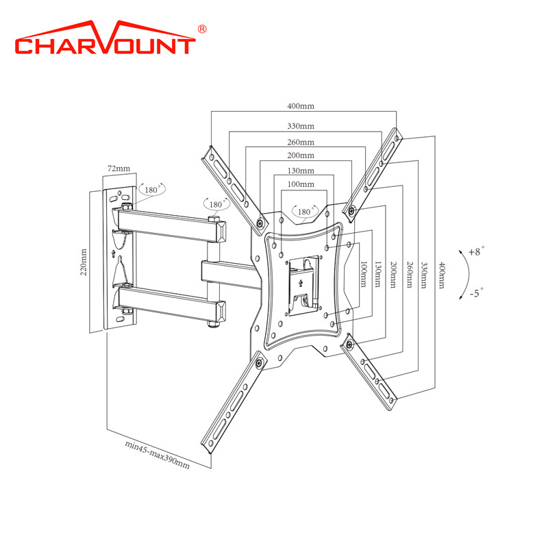 32 tv wall mount full motion (2)