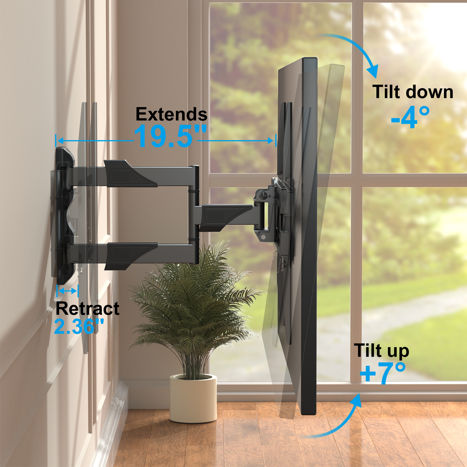 Max VESA 400×400 Universal Screws LCD Stand Tilt Adjustable TV Mount