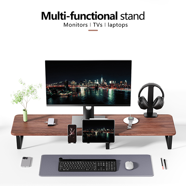 STEEL MONITOR RISERS WITH STORAGE TRAY & HOLDERS