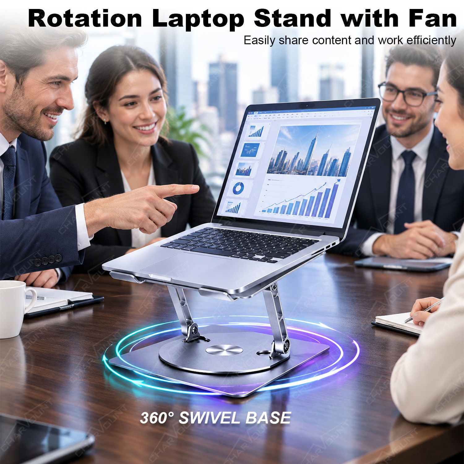 360° Rotating Adjustable Laptop Stand for 10–17.3 Inch Laptops – Foldable Metal Riser 360° Rotating Adjustable Laptop Stand for 10–17.3 Inch Laptops – Foldable Metal Riser