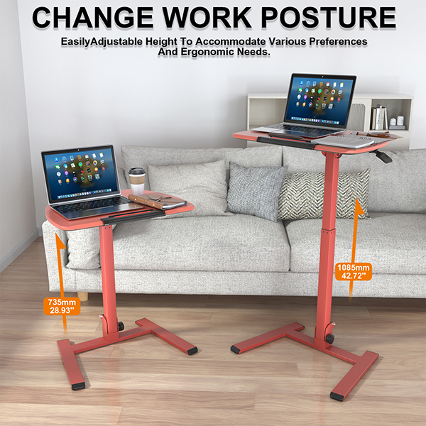 HOME HEIGHT ADJUSTABLE PORTABLE TABLE MOBILE LAPTOP CART