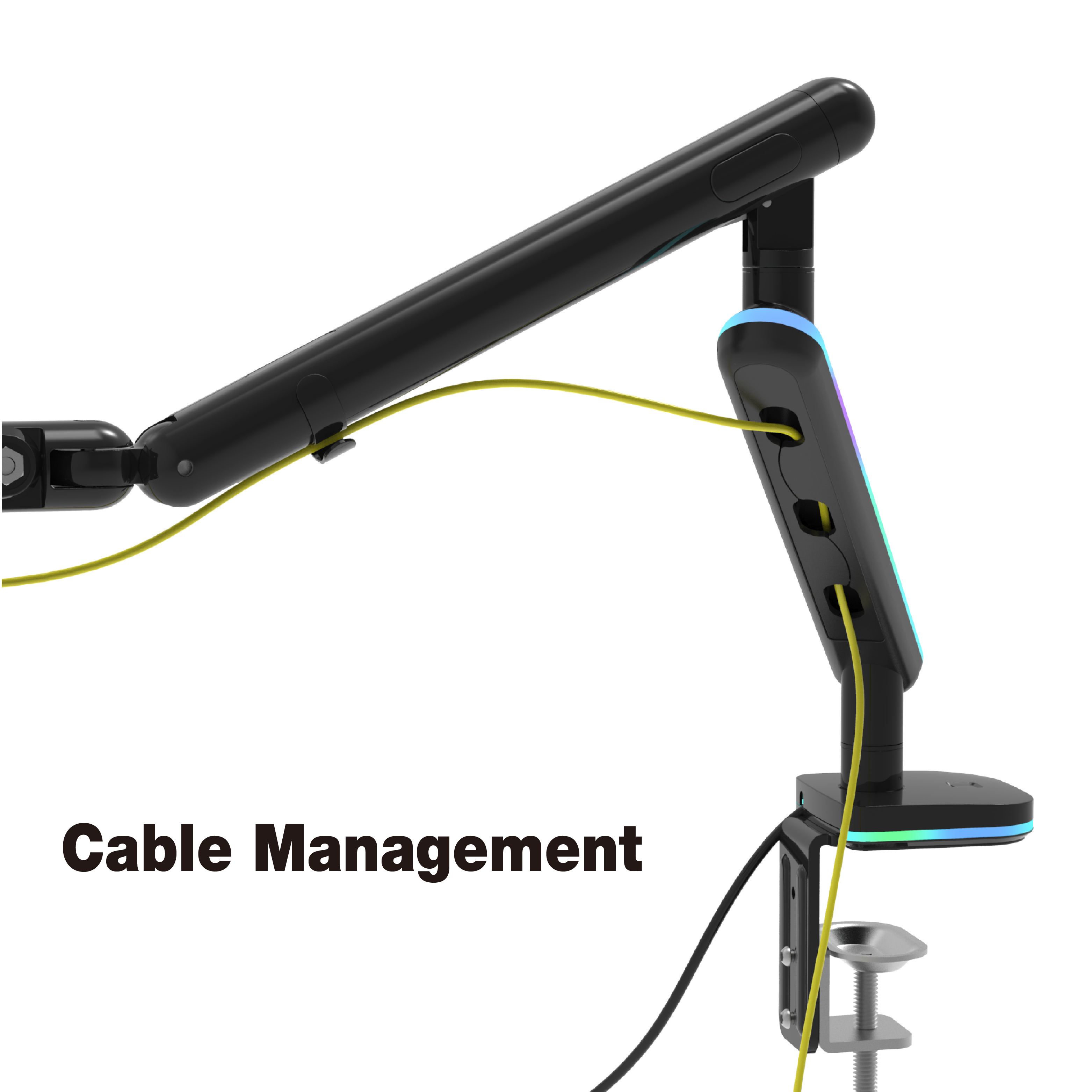 Gaming Monitor Arm mei knop Elastyske oanpassing