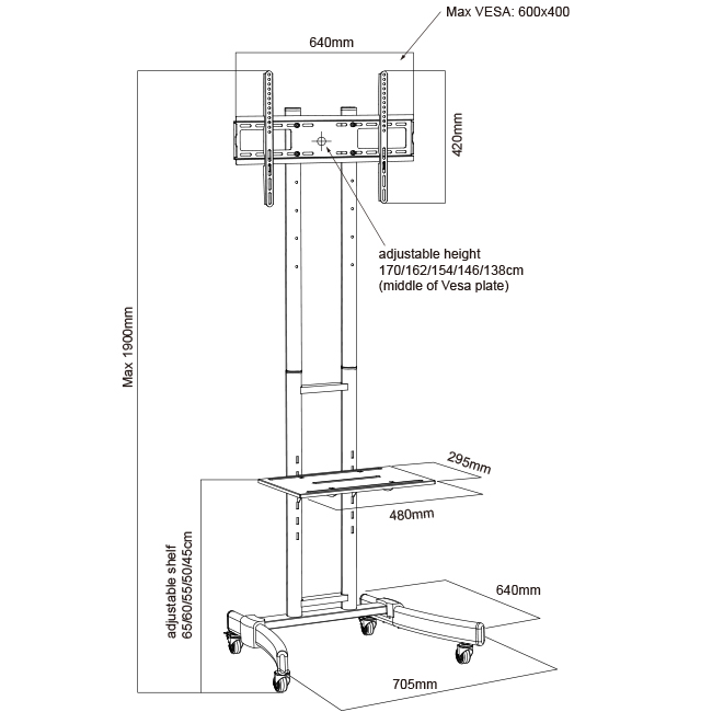 50 inch tv stand with mount (5)