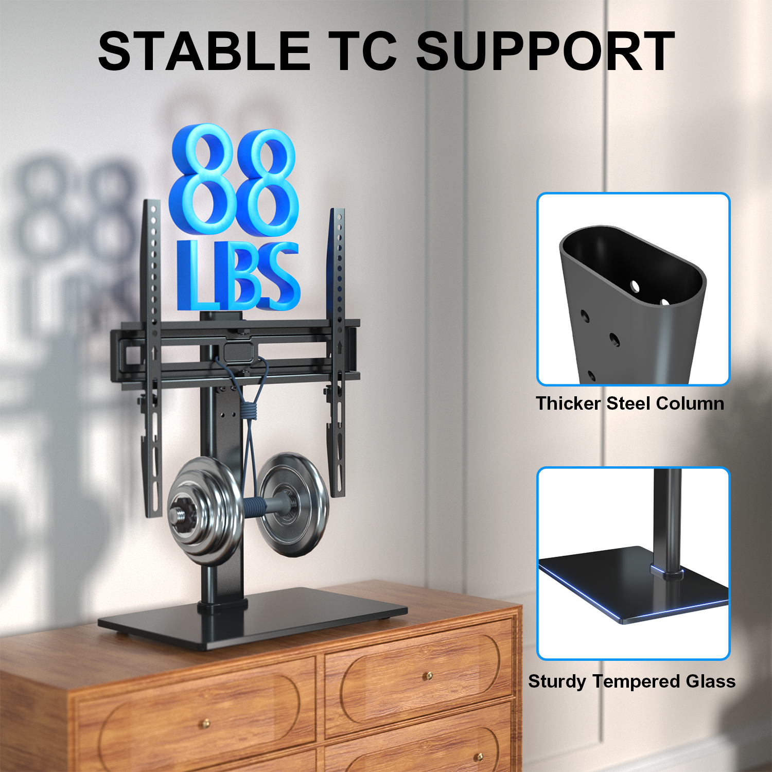 Tabletop Rotatable TV Table Mount