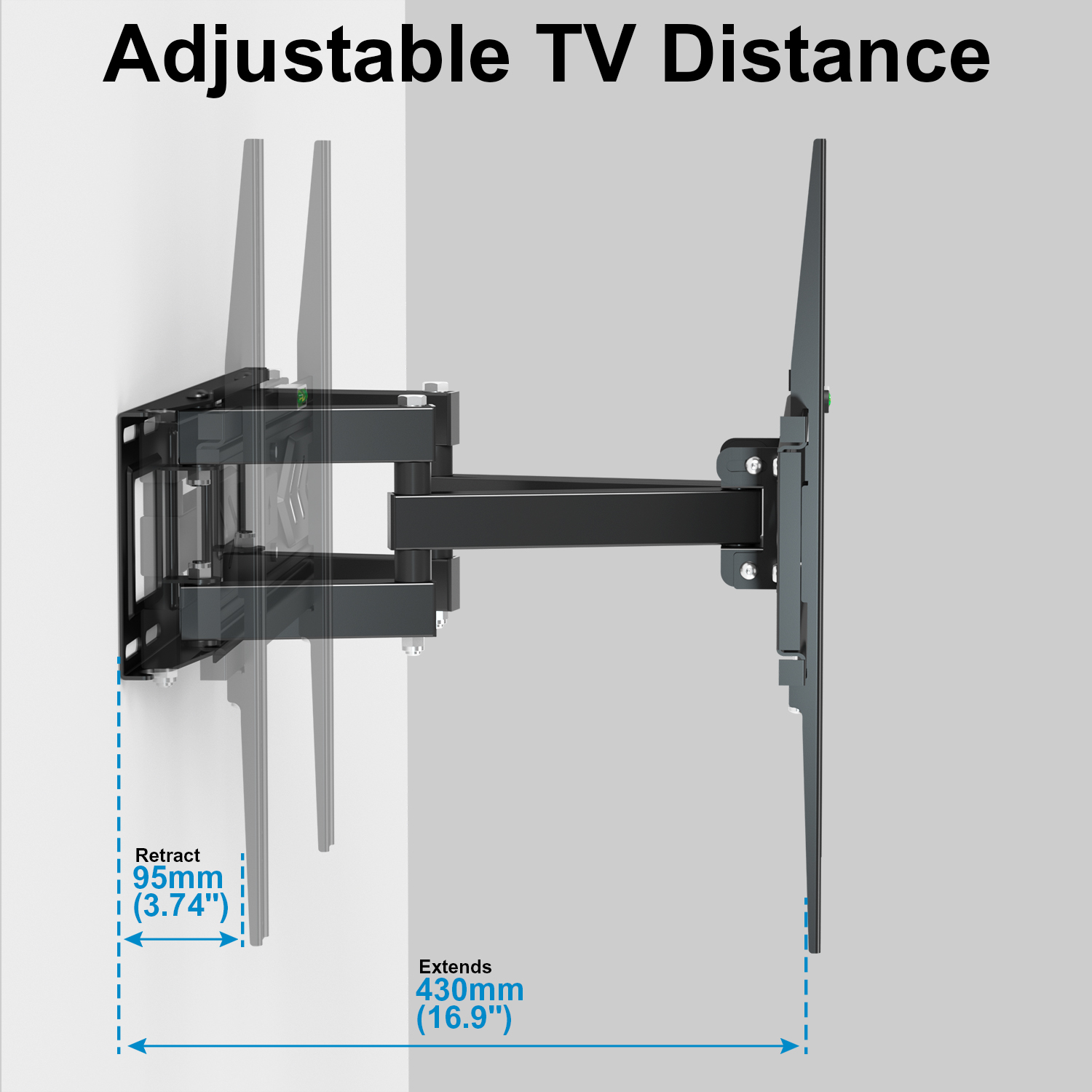 Screw Steel Tilt Wholesale Full Motion Swivel TV Wall Mount