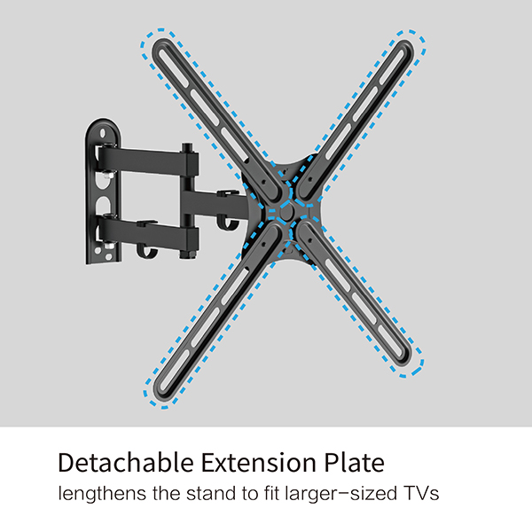 NEW FULL MOTION TV WALL MOUNT LONG STAND