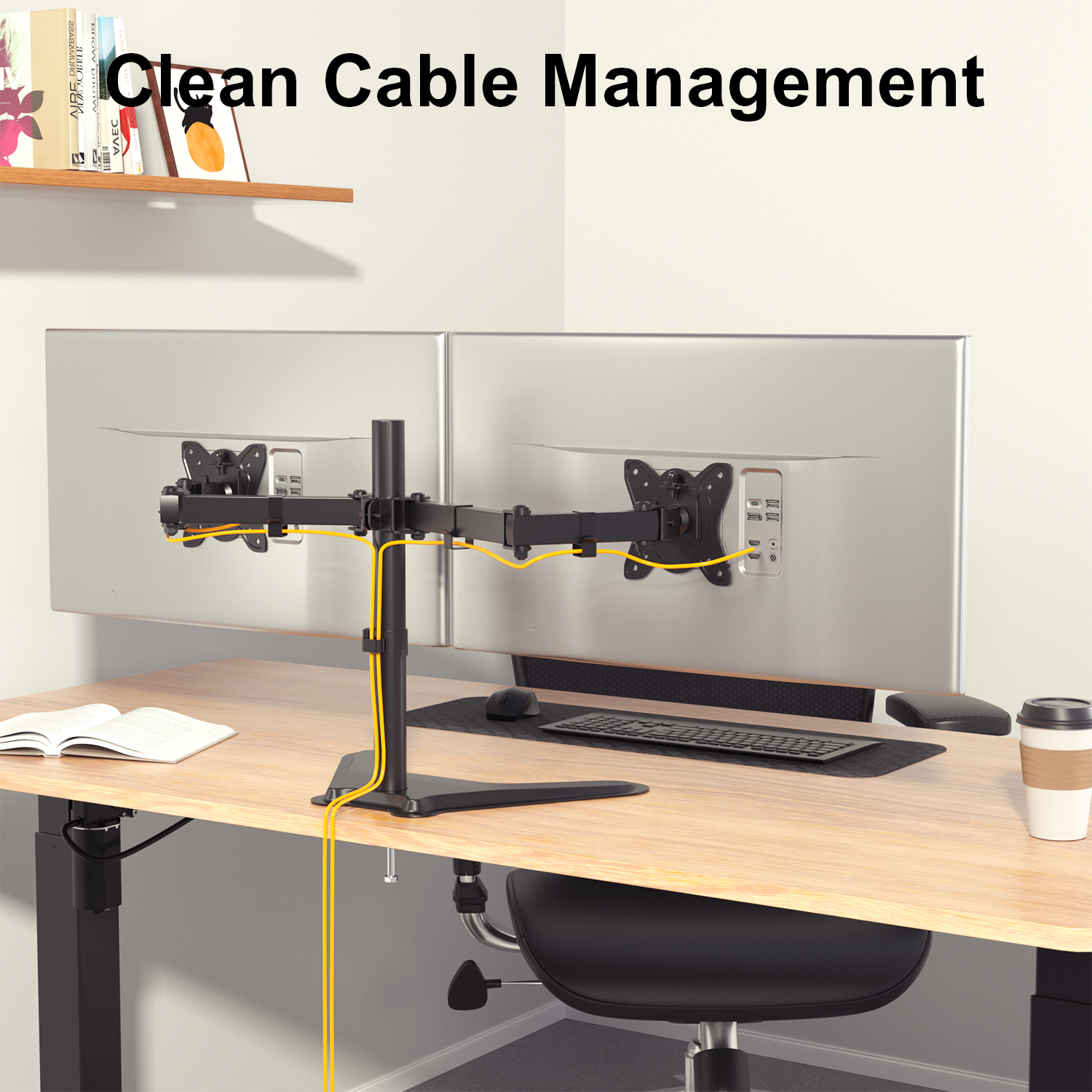 Monitor Holder Computer Screens up Laptop Adjustable LCD Dual Gas Spring