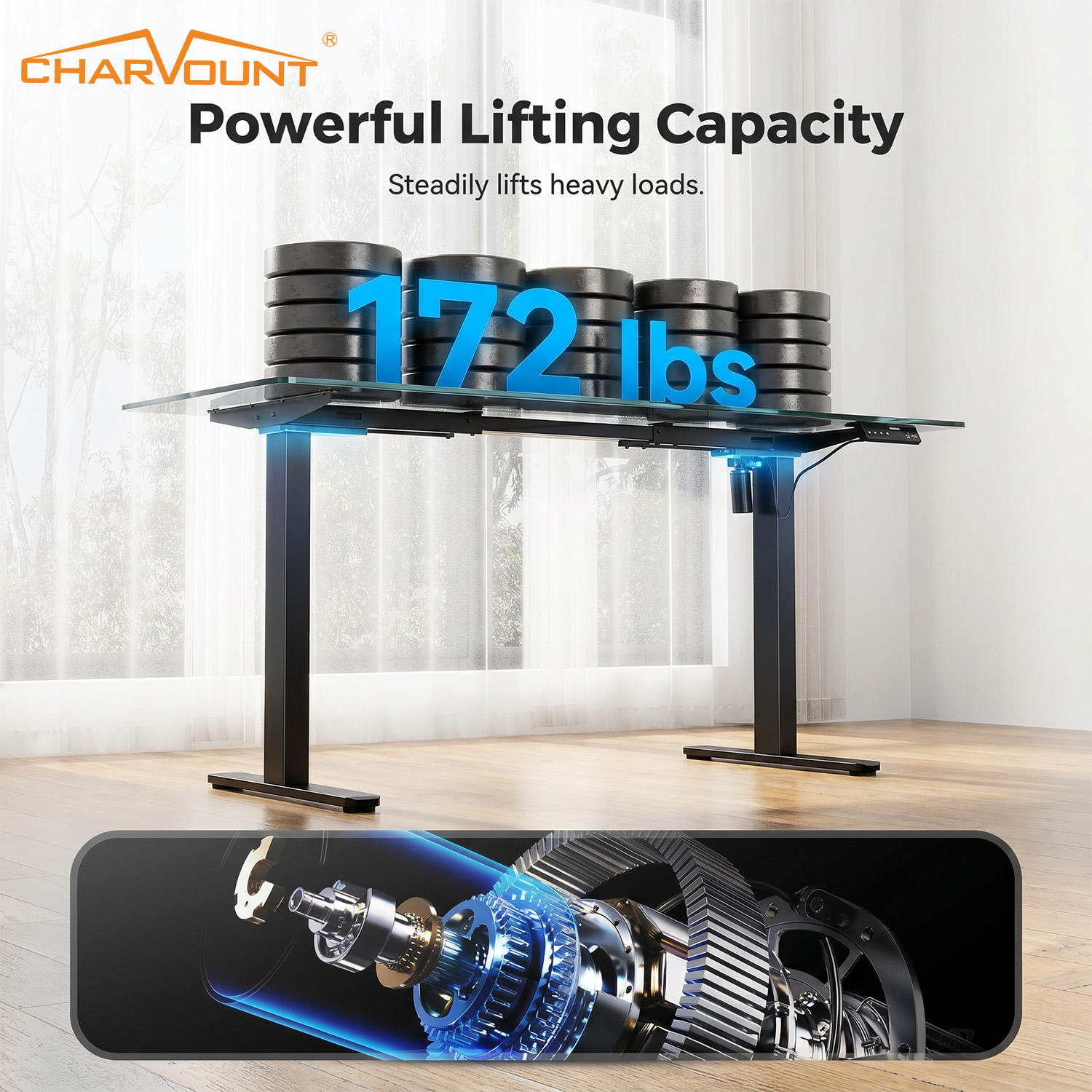 Single Motor Electric Standing Desk Frame with Memory Controller Single Motor Electric Standing Desk Frame with Memory Controller