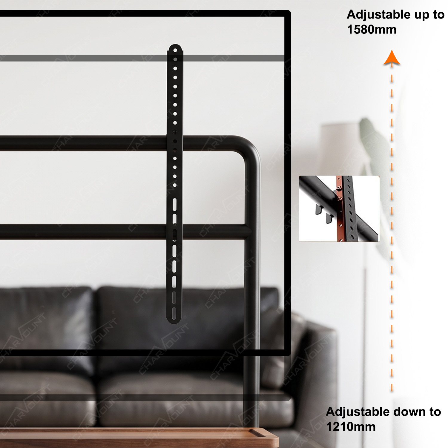 Heavy-Duty Mobile TV Stand with Wheels for 50–120 Inch TVs and Dual Steel Shelves Heavy-Duty Mobile TV Stand with Wheels for 50–120 Inch TVs and Dual Steel Shelves