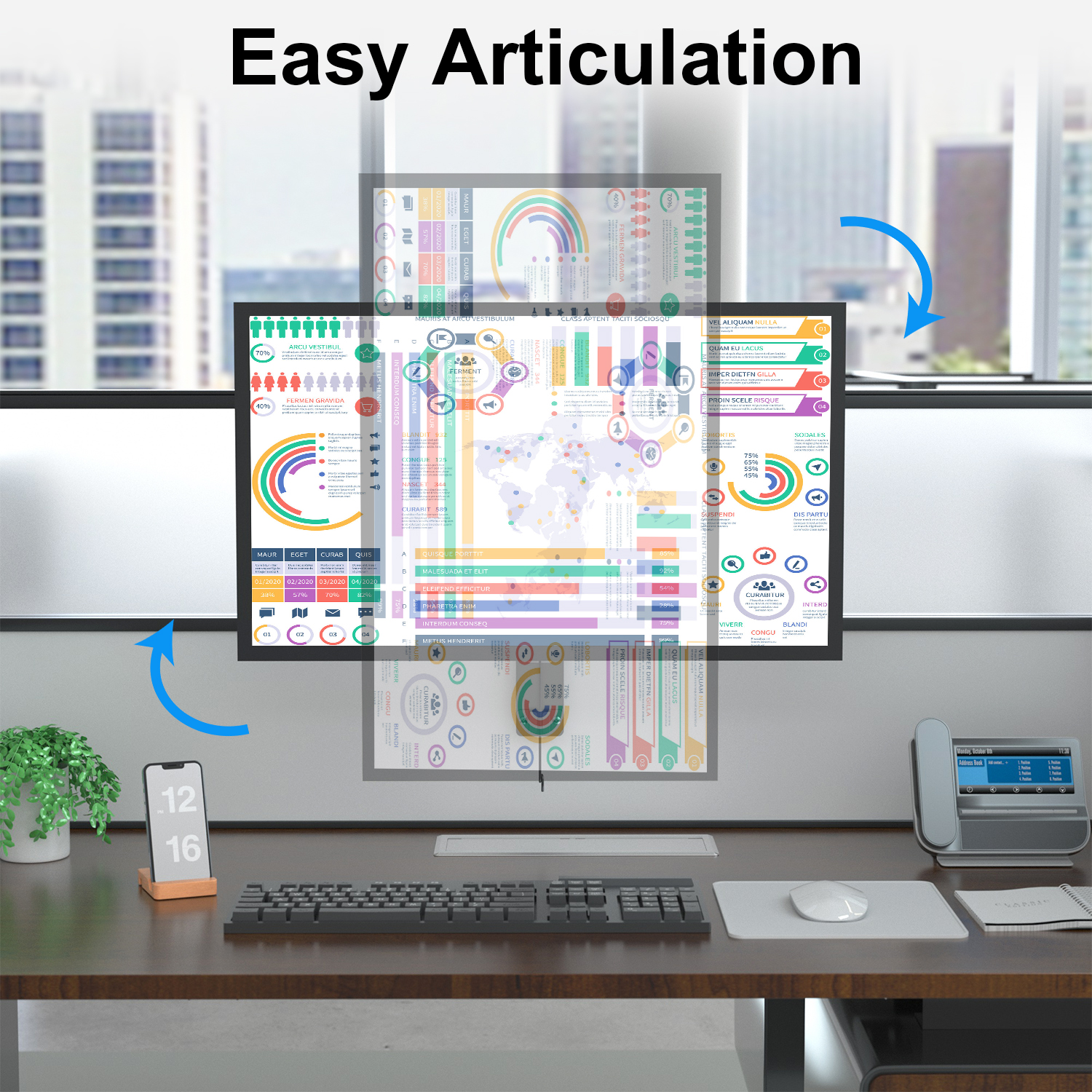 Table Desk Monitor Holder Cubicle Mount Monitor