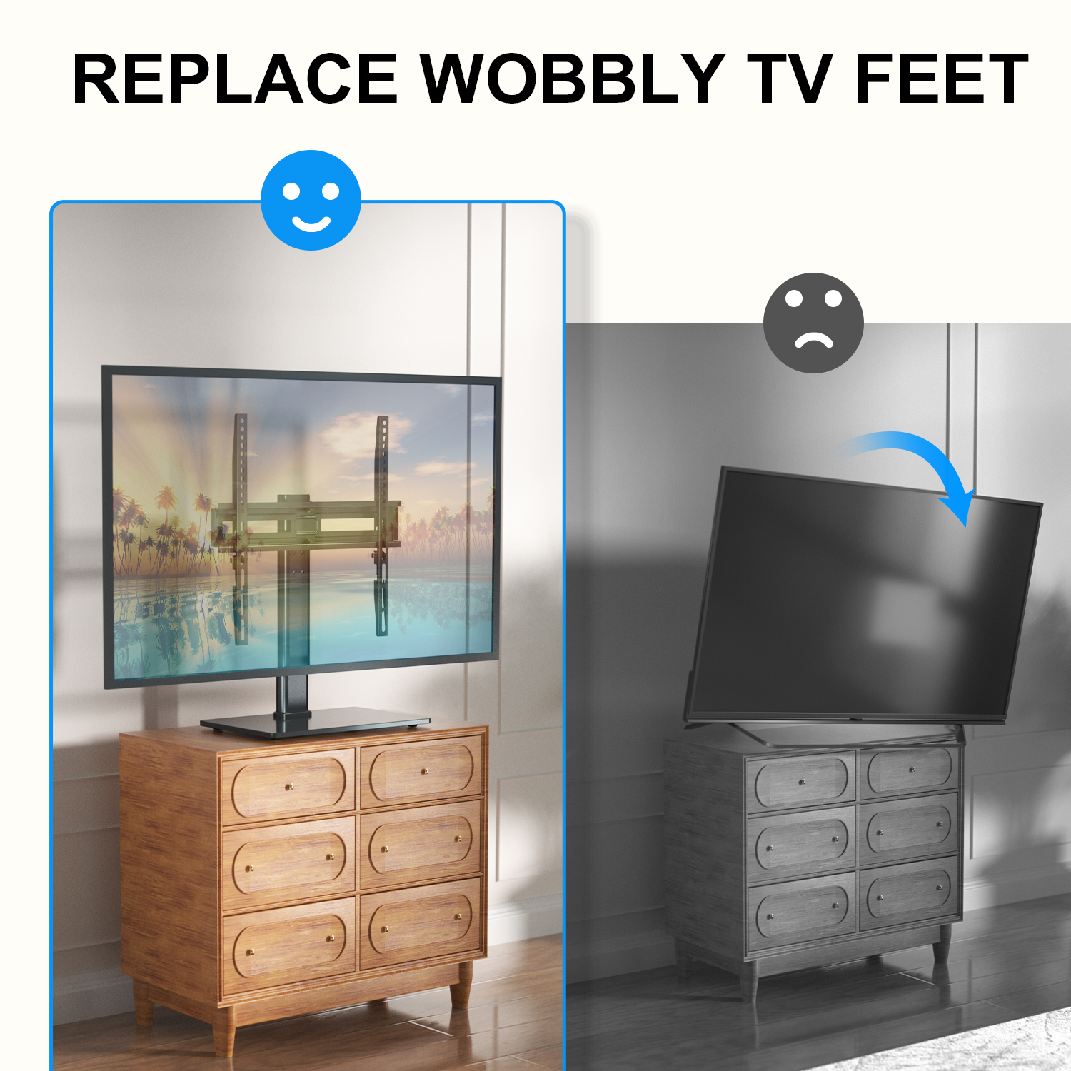 Tabletop Rotatable TV Table Mount