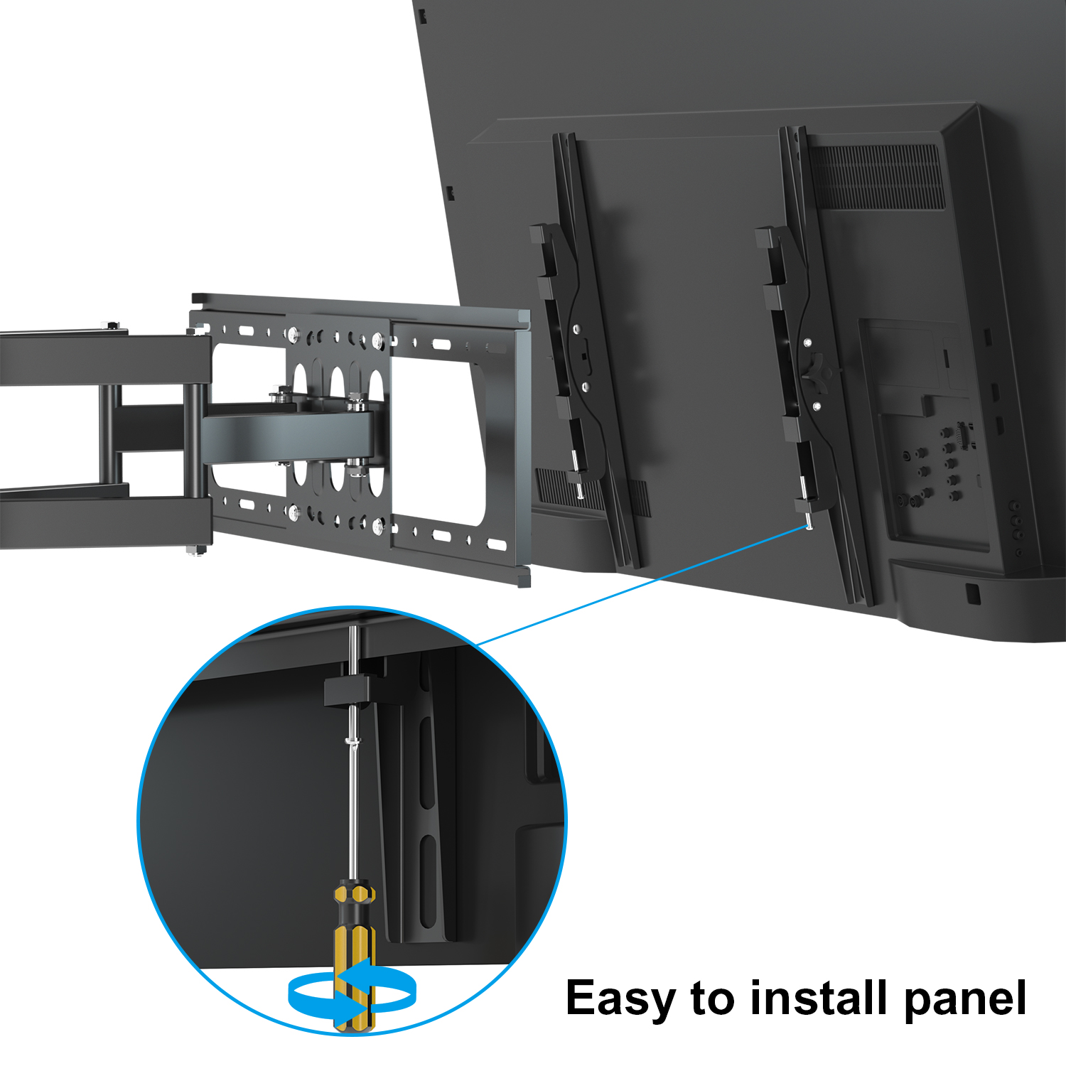 Collapsible Extendable Monitor Long Folding TV Wall Mount Tilt