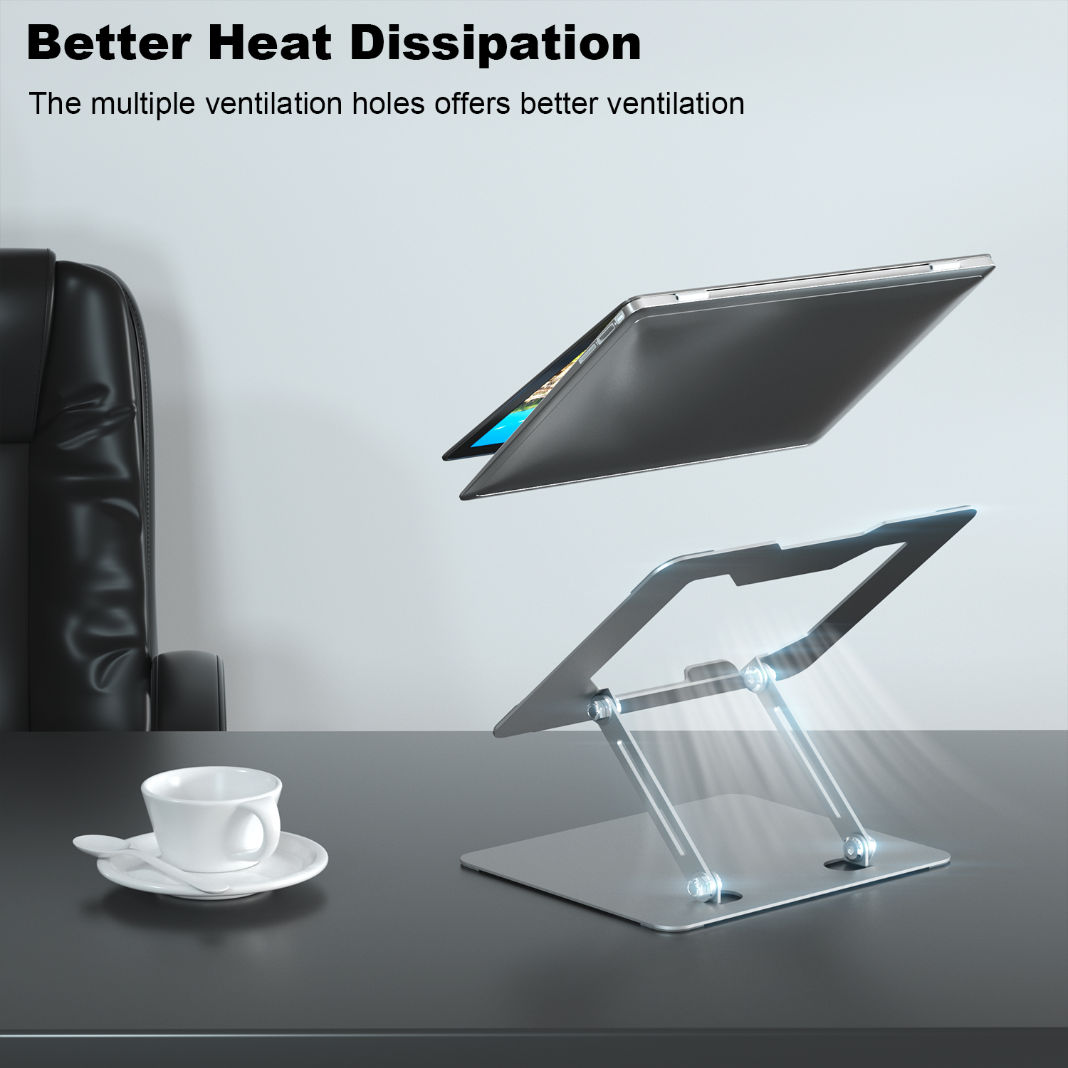 Aluminum Ergonomic Portable Adjustable Laptops Stands