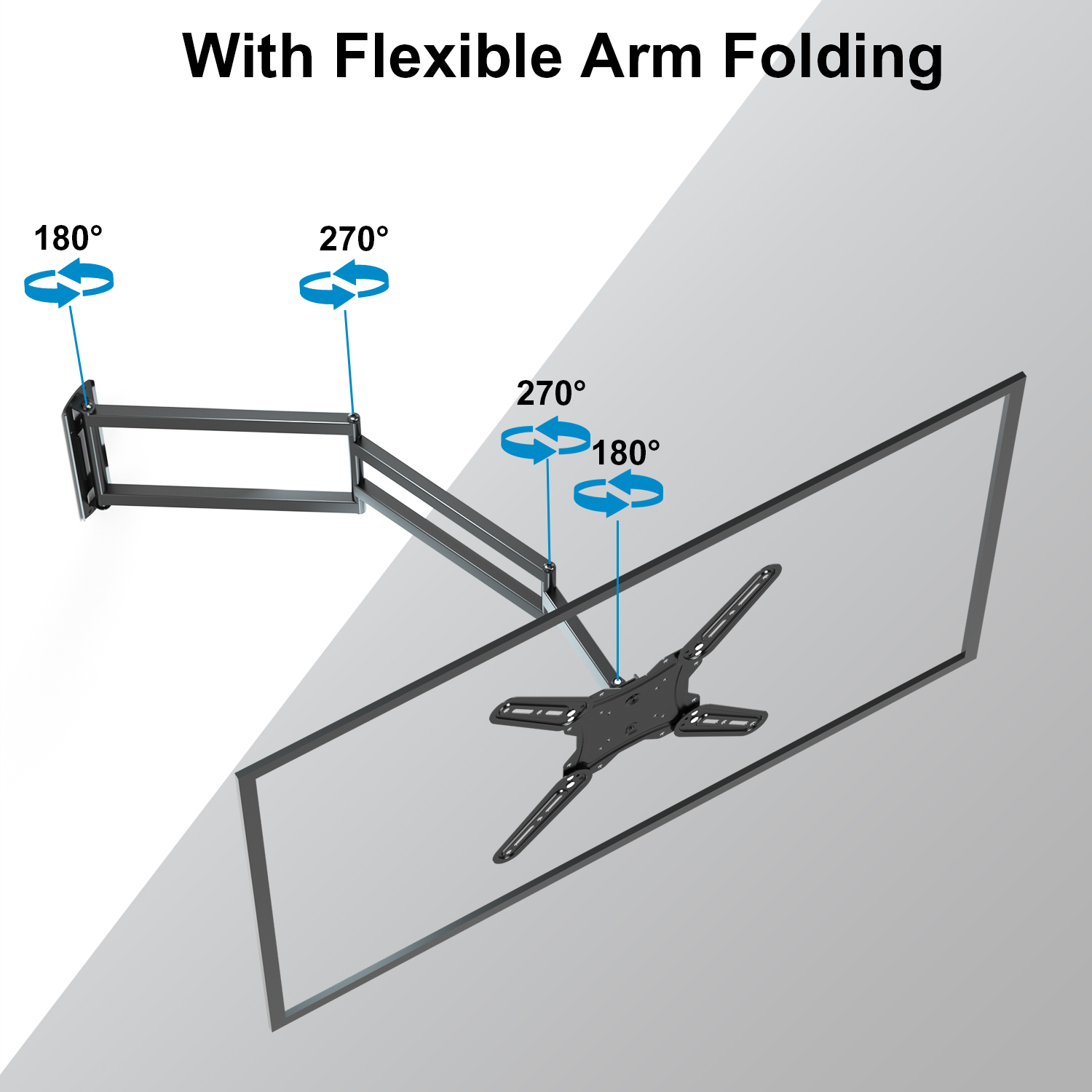 Folding Swivel Multi Directional TV Mounts Full Motion