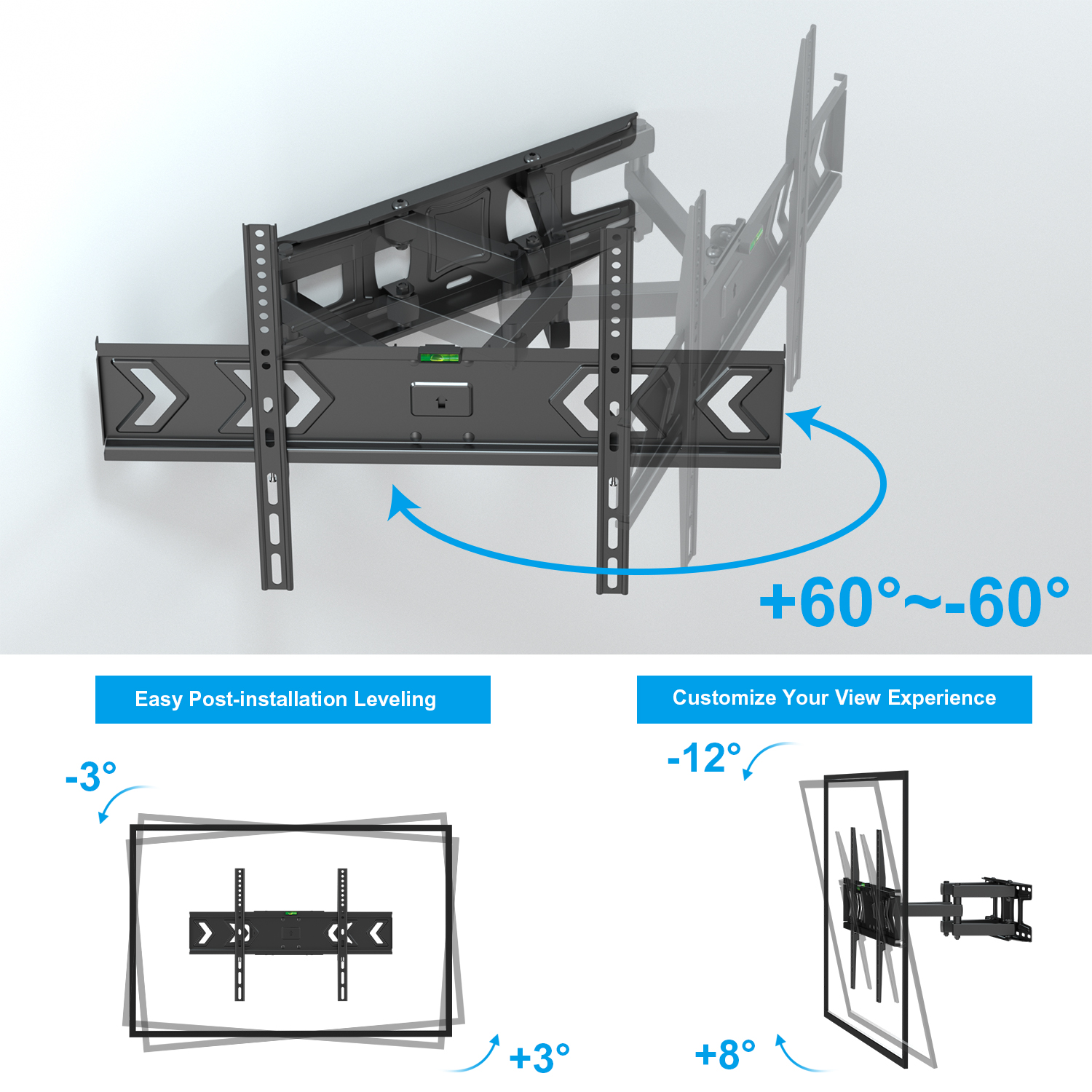 Folding Telescopic LED LCD Motion TV Wall Bracket Mount