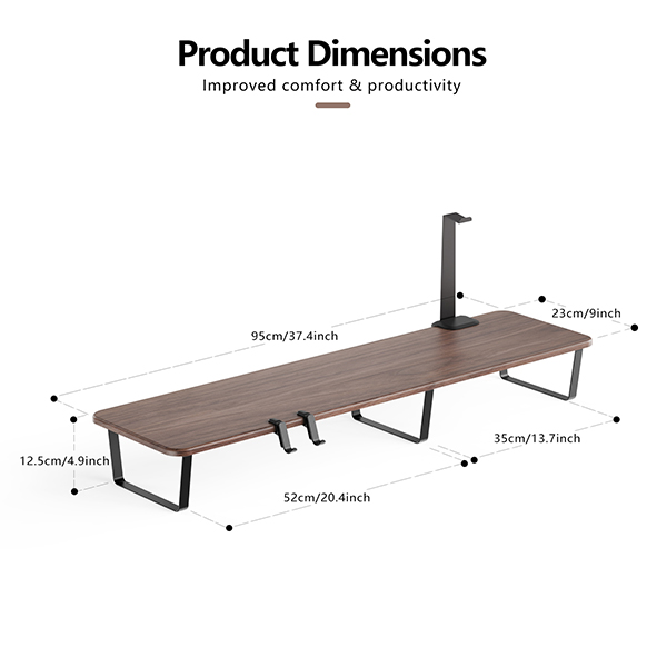 STEEL MONITOR RISERS WITH STORAGE TRAY & HOLDERS