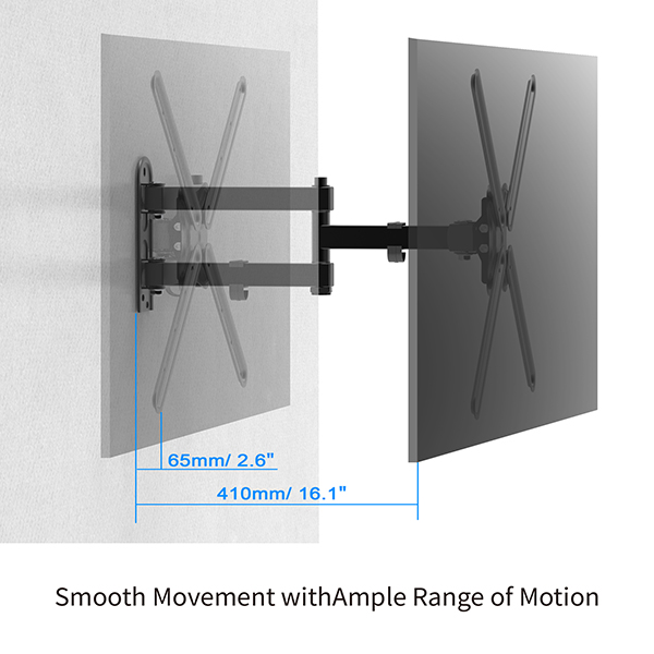 NEW FULL MOTION TV WALL MOUNT LONG STAND