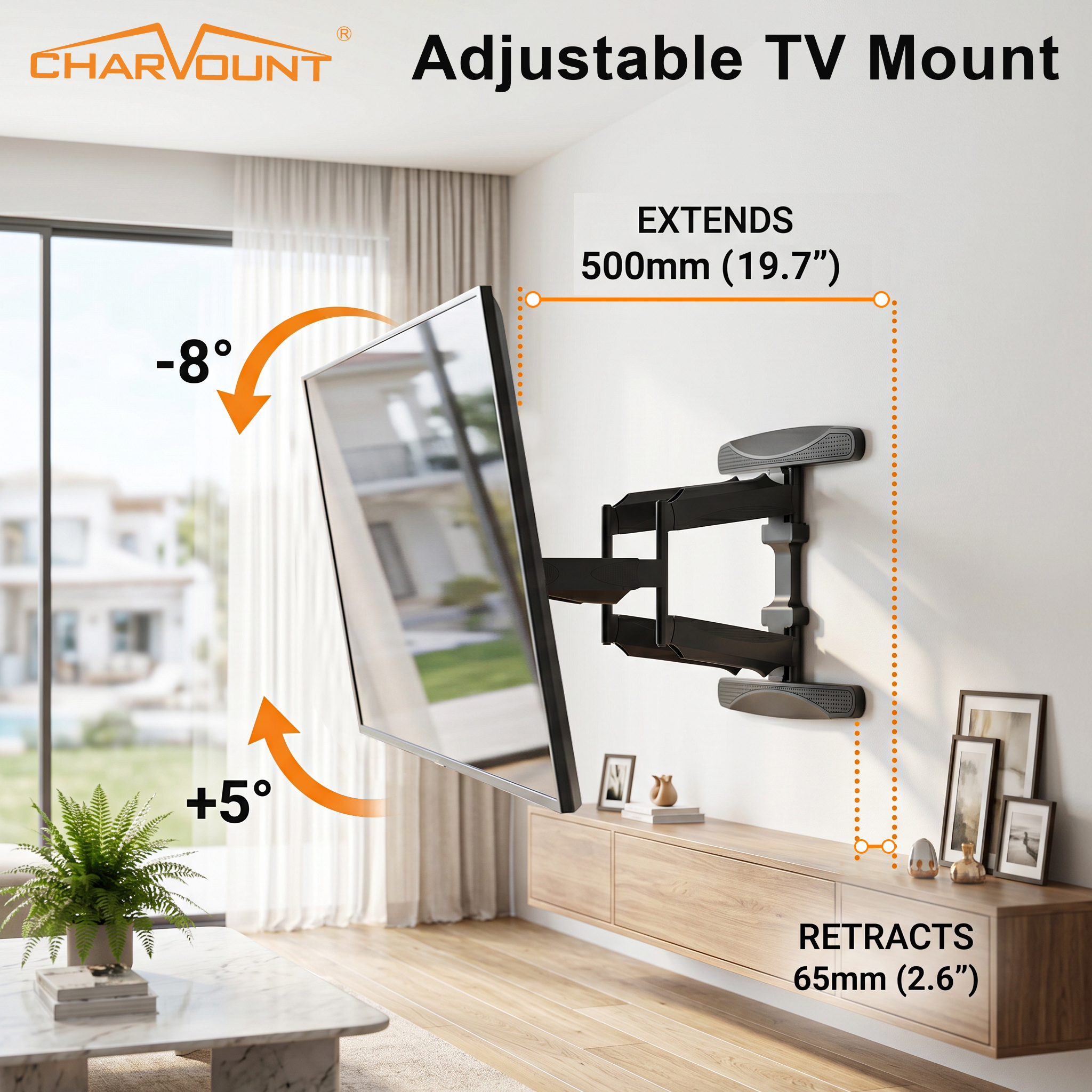 Heavy Duty Full Motion TV Wall Mount for 50 to 120 Inch TVs Heavy Duty Full Motion TV Wall Mount for 50 to 120 Inch TVs