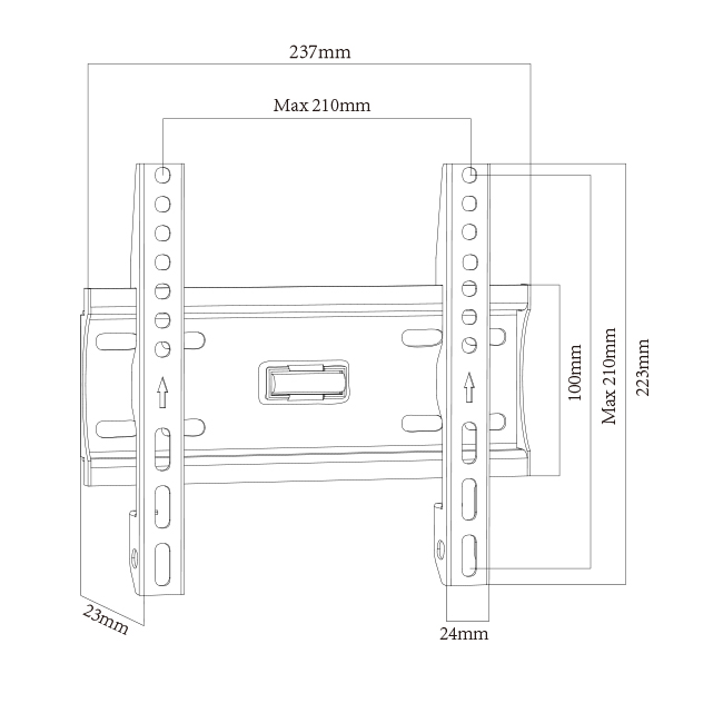 42 inch fixed tv mount 