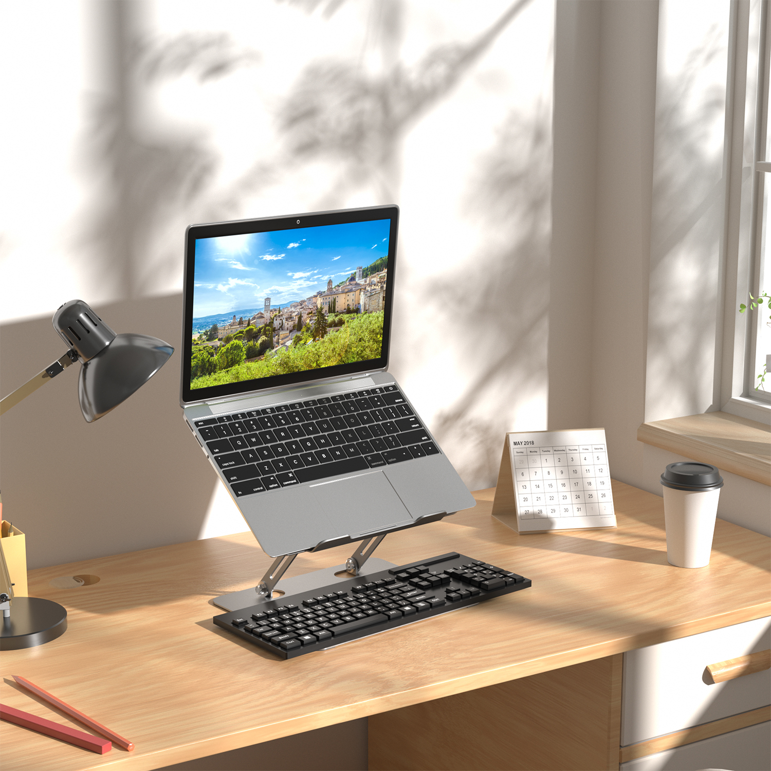 Aluminum Ergonomic Portable Adjustable Laptops Stands