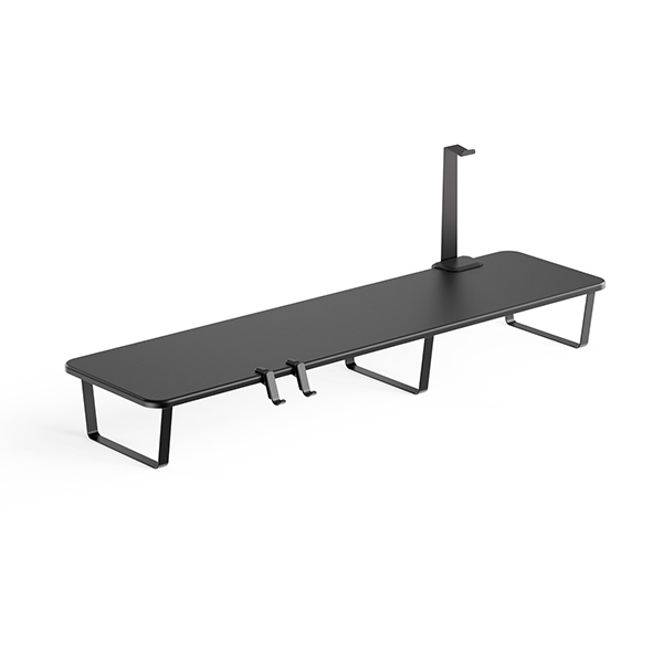 STEEL MONITOR RISERS WITH STORAGE TRAY & HOLDERS