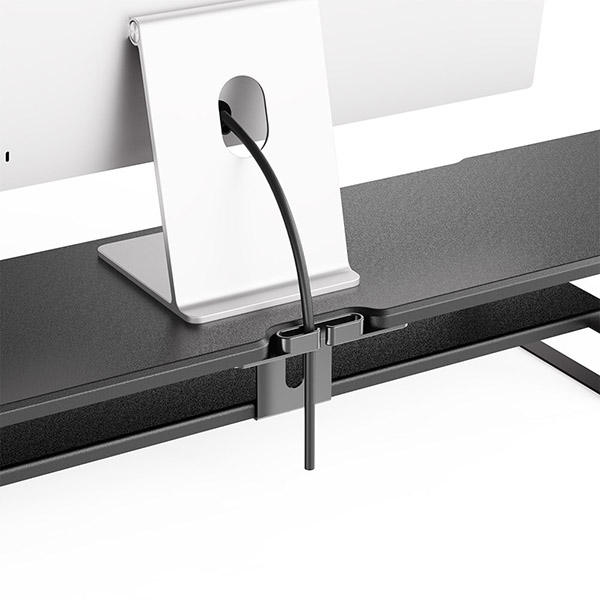 DOUBLE MONITOR RISER STAND PC TV DISPLAY SHELF