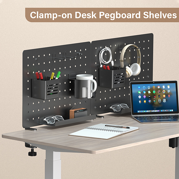 STRAIGHT FROM FACTORY PEGBOARD DESK SIDE STORAGE GAMING DESK
