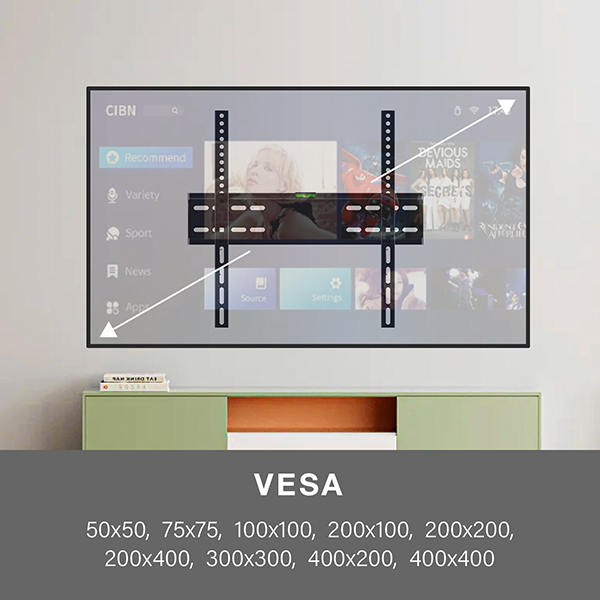 FIXED TV WALL MOUNT MAX VESA 400X400MM TV BRACKET