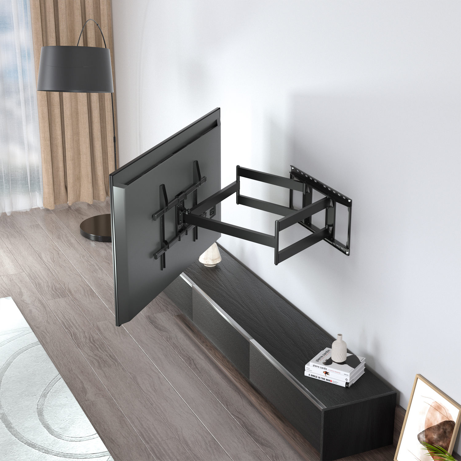 Wall Mount Full Motion Support Motorized Tv Mounts תושבת טלוויזיה ממונעת עם תמיכה מלאה לתנועה על הקיר