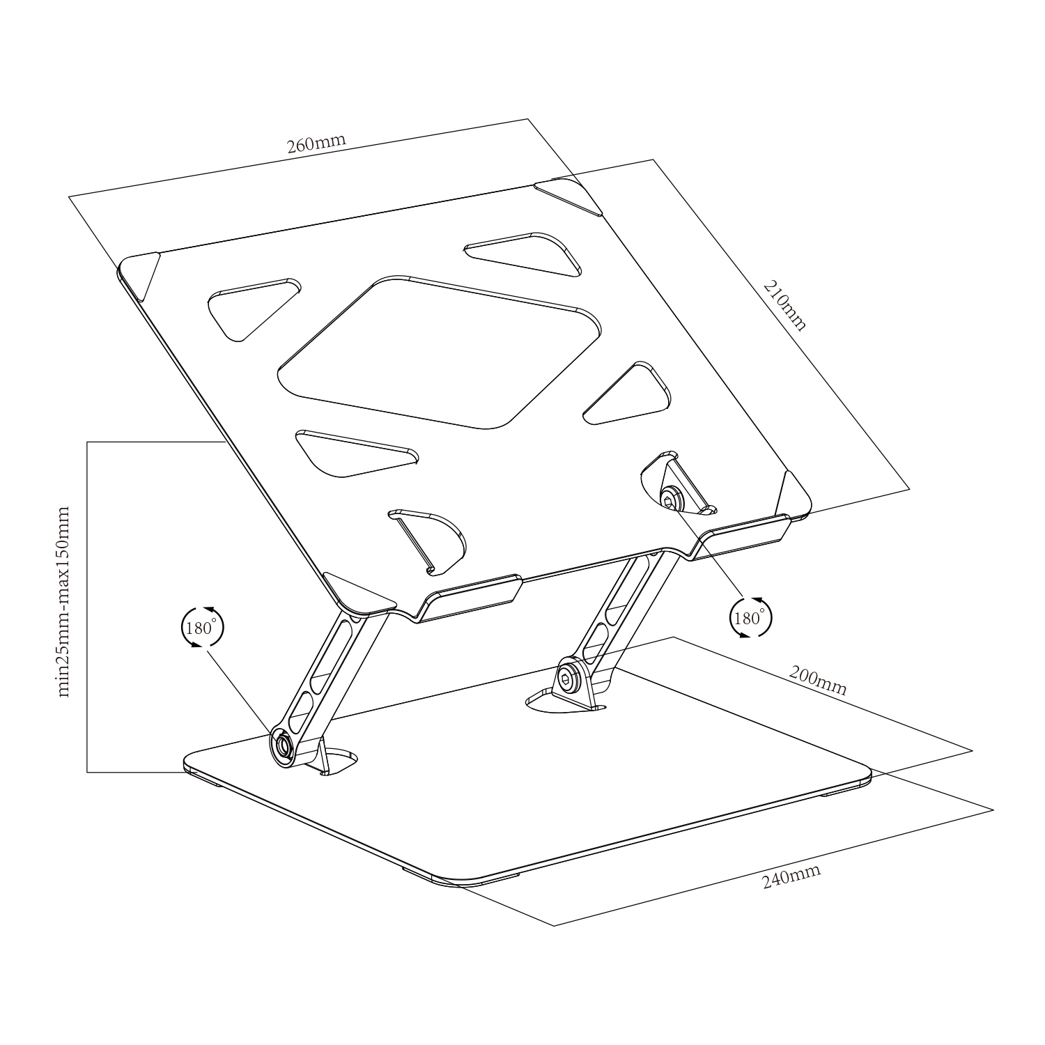 Cooler Metal Aluminium Holder Stand Laptop