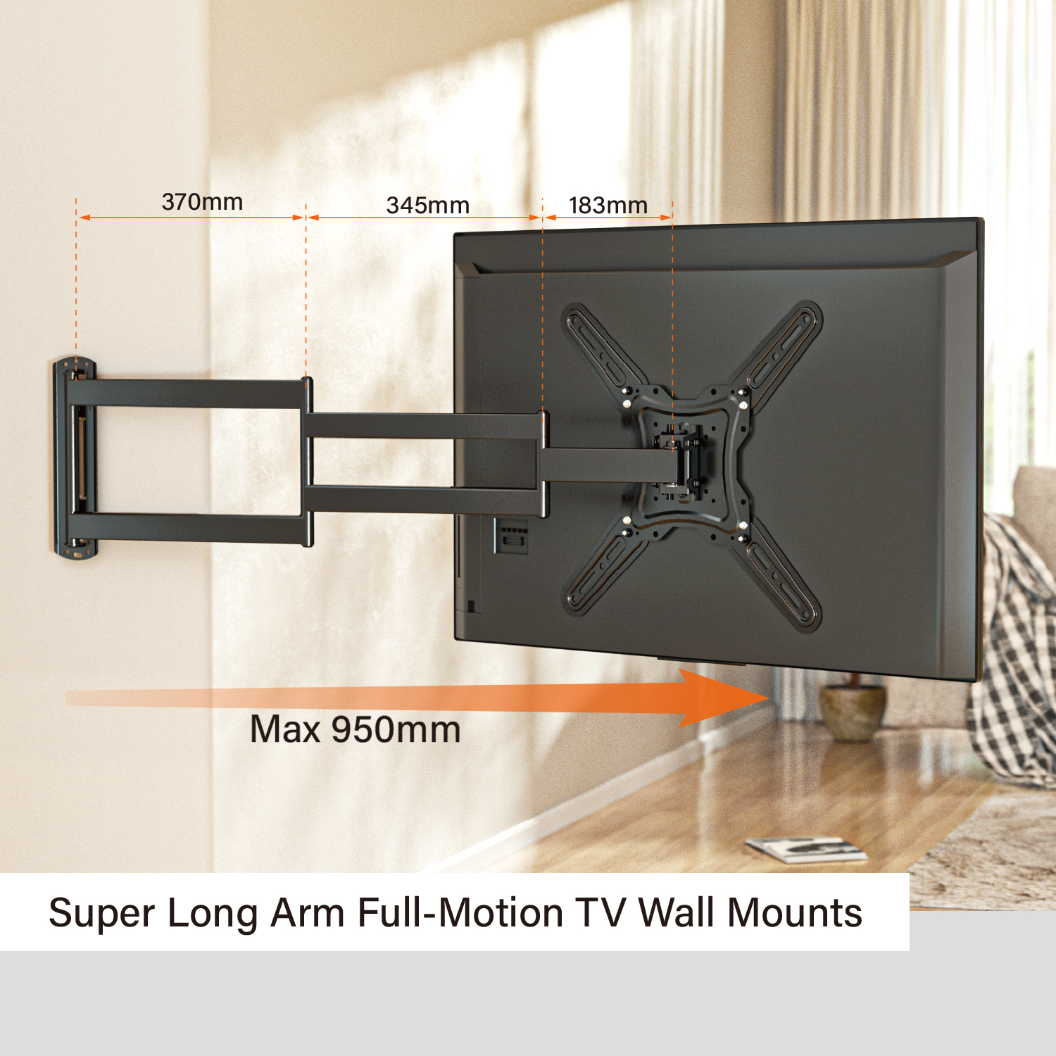 Folding Swivel Multi Directional TV Mounts Full Motion