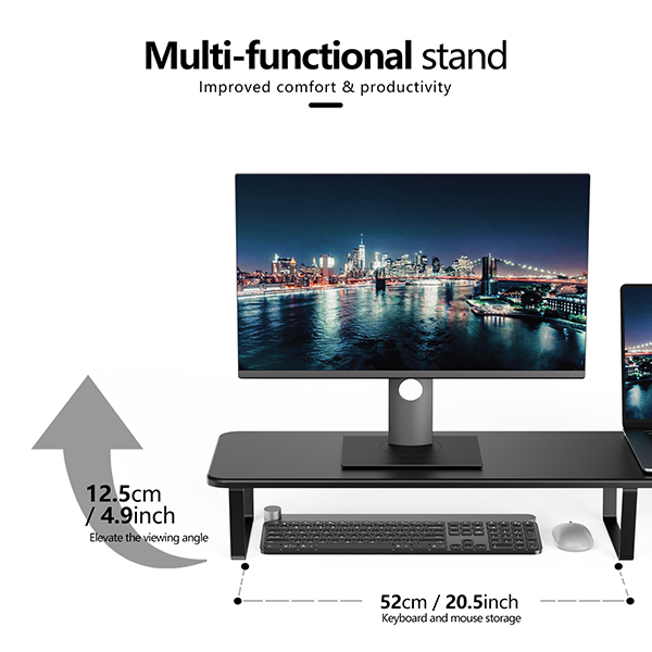 STEEL MONITOR RISERS WITH STORAGE TRAY & HOLDERS