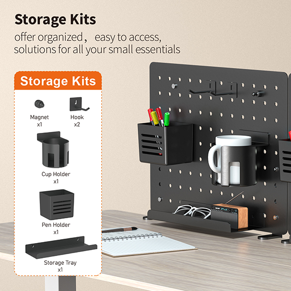 STRAIGHT FROM FACTORY PEGBOARD DESK SIDE STORAGE GAMING DESK