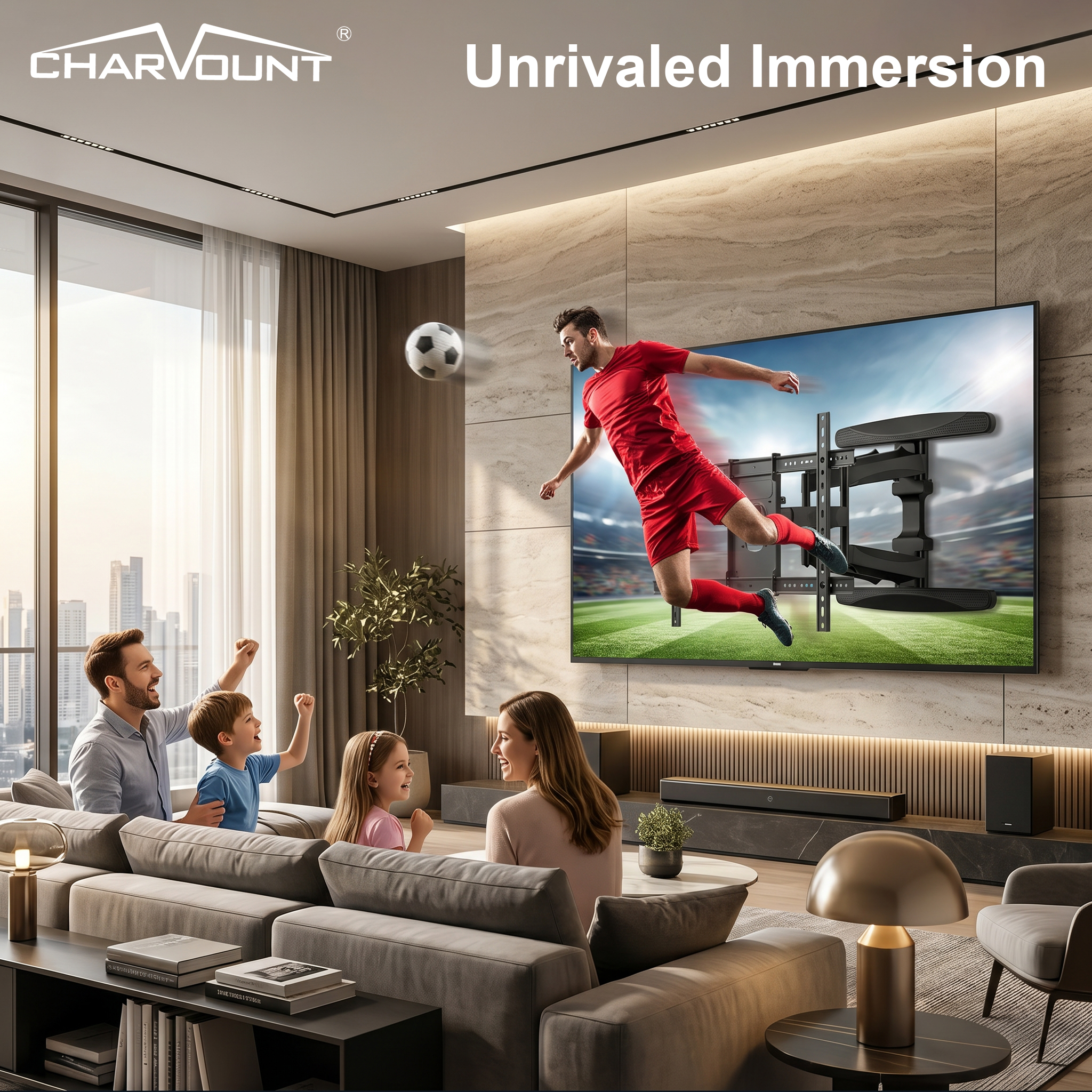 Heavy Duty Full Motion TV Wall Mount for 50 to 120 Inch TVs Heavy Duty Full Motion TV Wall Mount for 50 to 120 Inch TVs