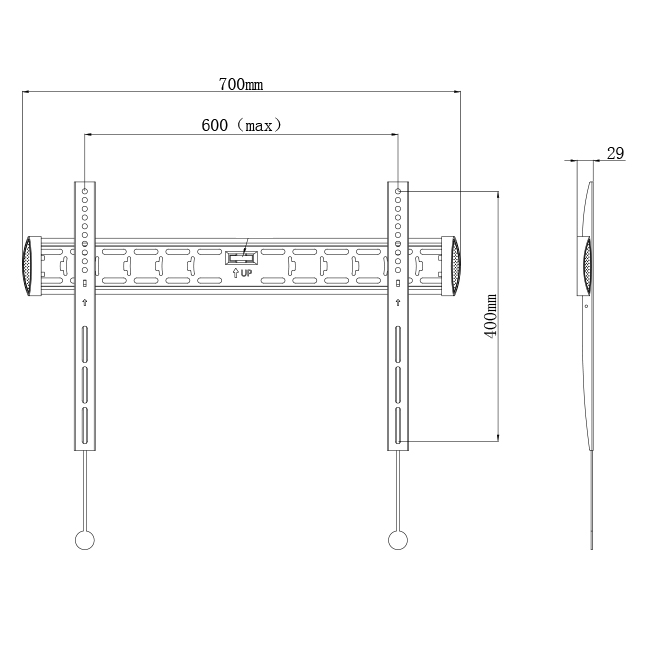 Thin Beautiful Drawstring Style 70 Inch Fixed Tv Wall Mount