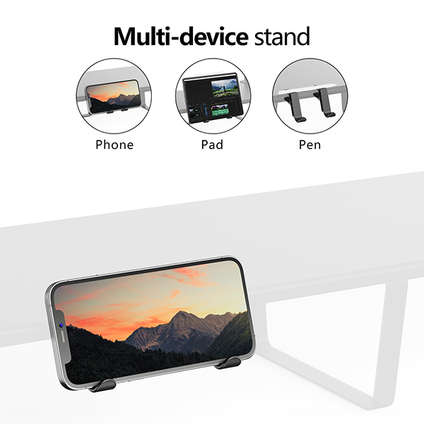 STEEL MONITOR RISERS WITH STORAGE TRAY & HOLDERS
