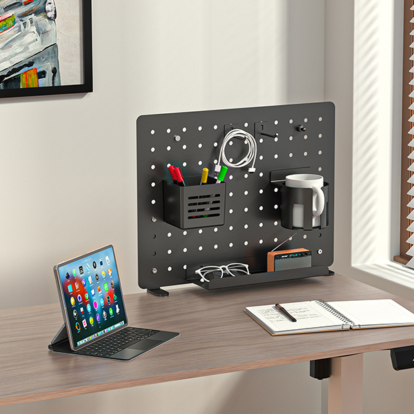 STRAIGHT FROM FACTORY PEGBOARD DESK SIDE STORAGE GAMING DESK