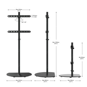 F236 Adjustable Freestanding TV Stand for 30–60 Inch TVs with Swivel Mount