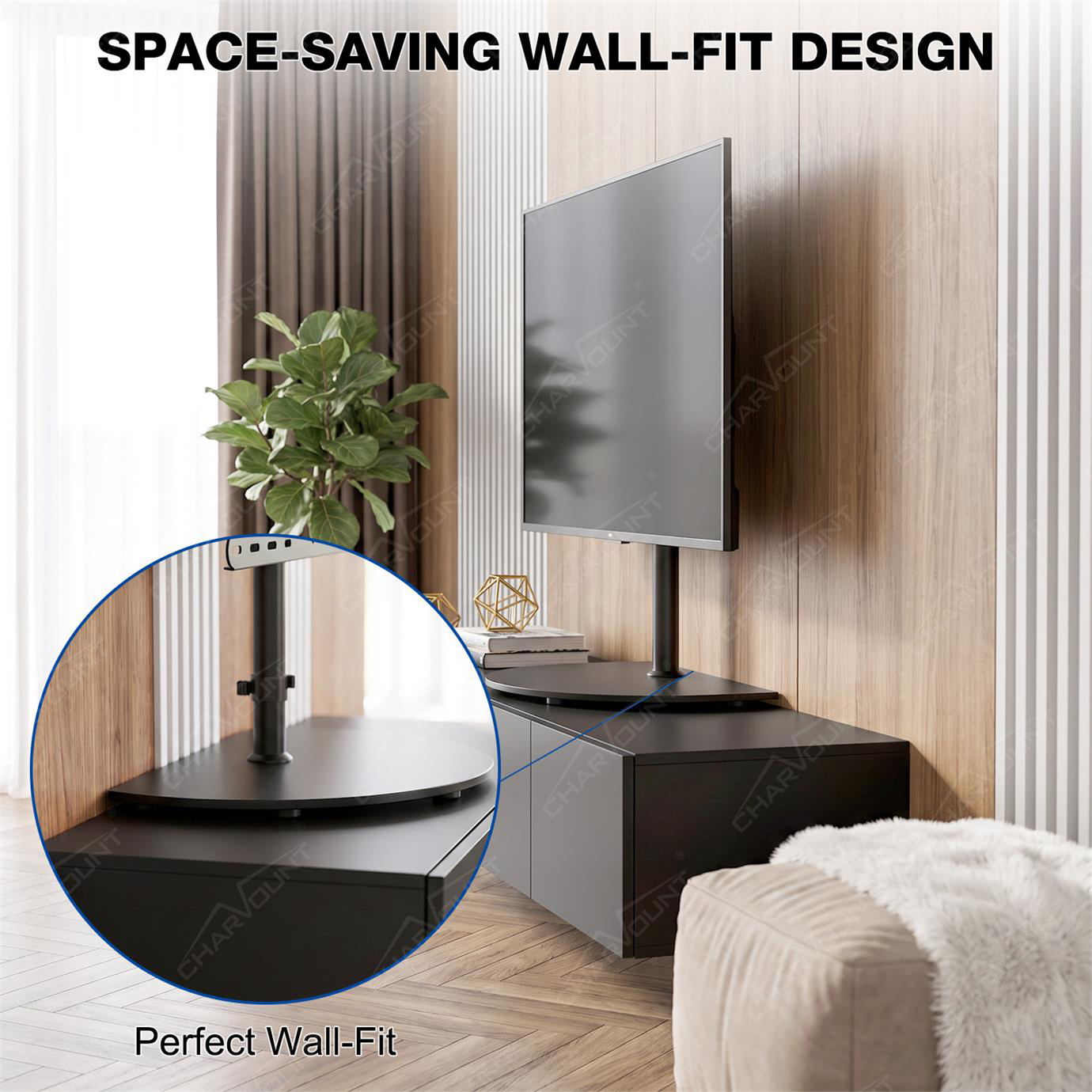 F236 Adjustable Freestanding TV Stand for 30–60 Inch TVs with Swivel Mount F236 Adjustable Freestanding TV Stand for 30–60 Inch TVs with Swivel Mount
